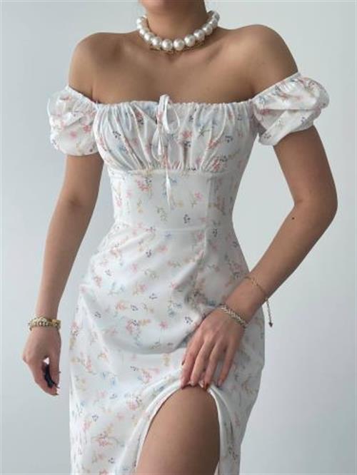 Wholesale Zeze Balloon Sleeve Dress