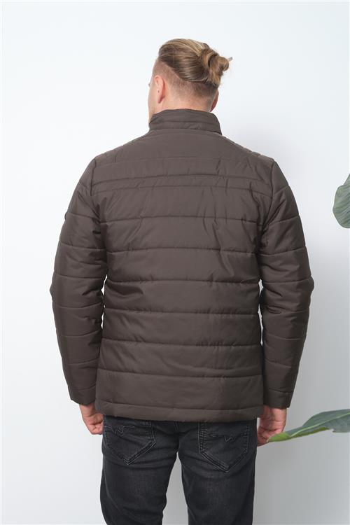 Wholesale Anthracite Double Zipper Pocket Stand Collar Jacket