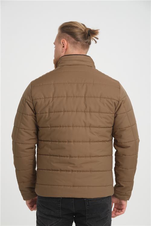 Wholesale Camel Ripstop Stand Collar Waterproof Jacket