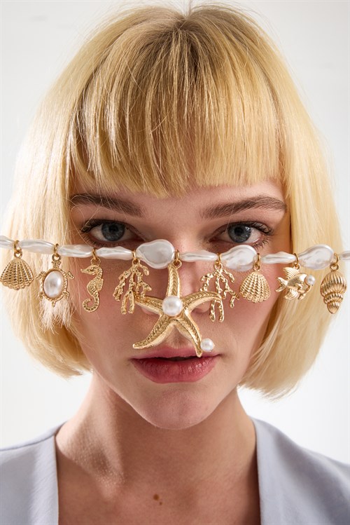 Gold Starfish Shell Necklace