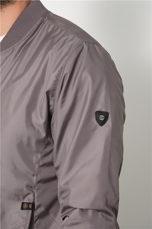 Wholesale Khaki Pilot Collar Jersey Lined Spring Jacket