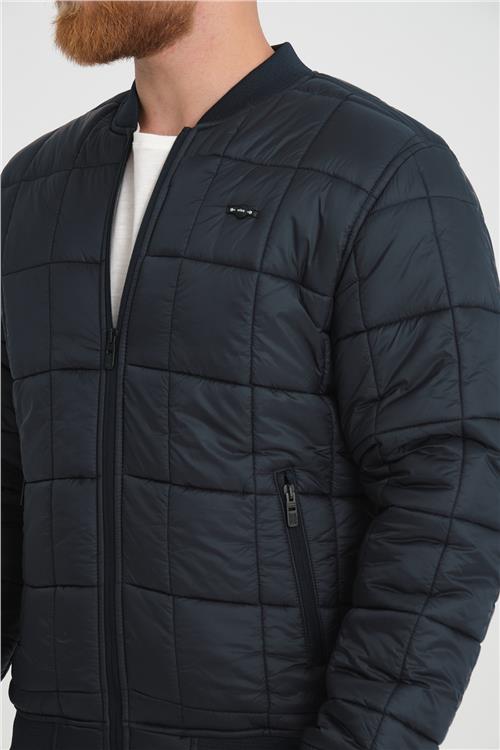 Wholesale Navy Quilted Pilot Jacket