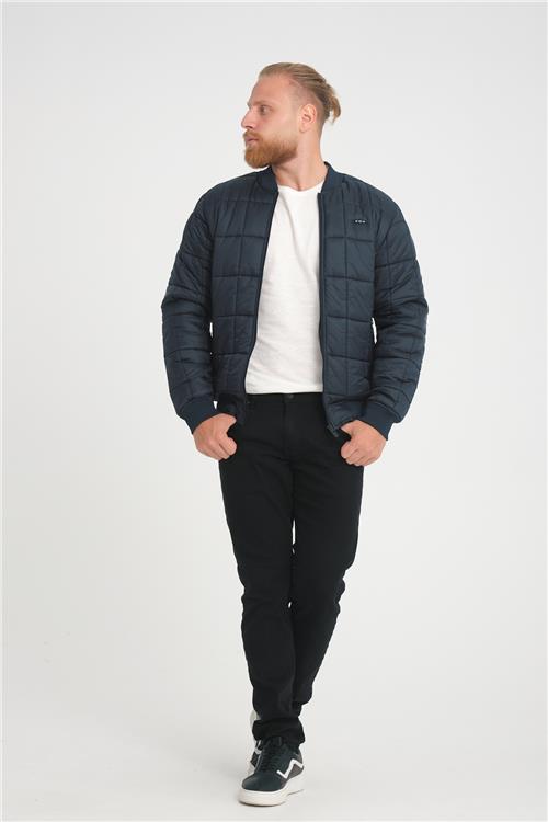 Wholesale Navy Quilted Pilot Jacket