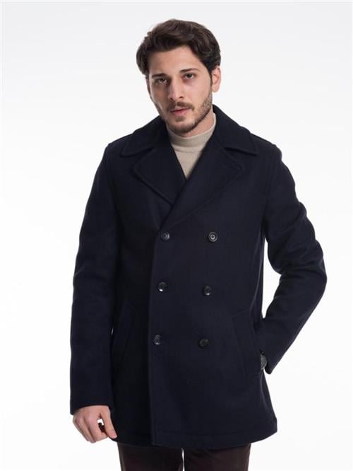 Men six-button coat wholesale Navy color 669351