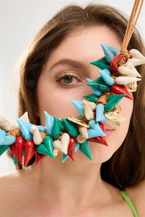 Multicolor Heart Charms Necklace