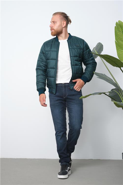Wholesale Petrol Quilted Pilot Jacket