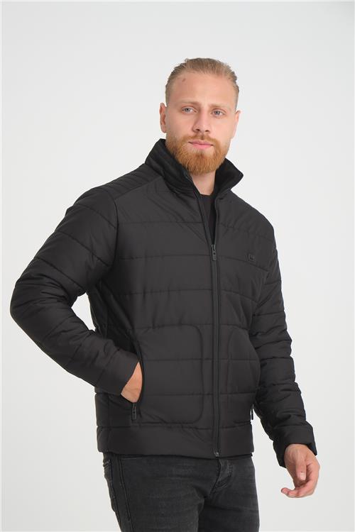 Wholesale Black Ripstop Stand Collar Waterproof Jacket