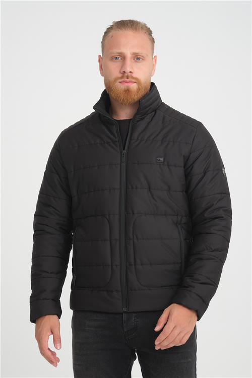 Wholesale Black Ripstop Stand Collar Waterproof Jacket