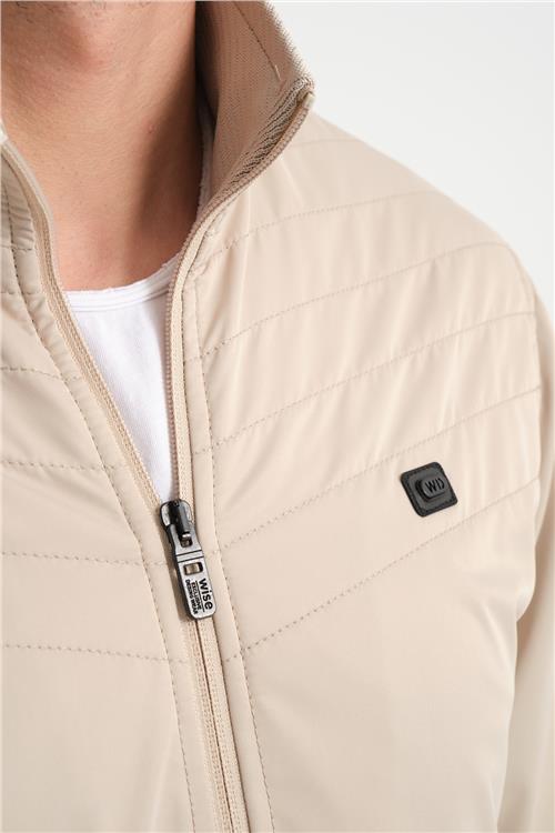 Wholesale Beige Stand Collar Spring Jacket