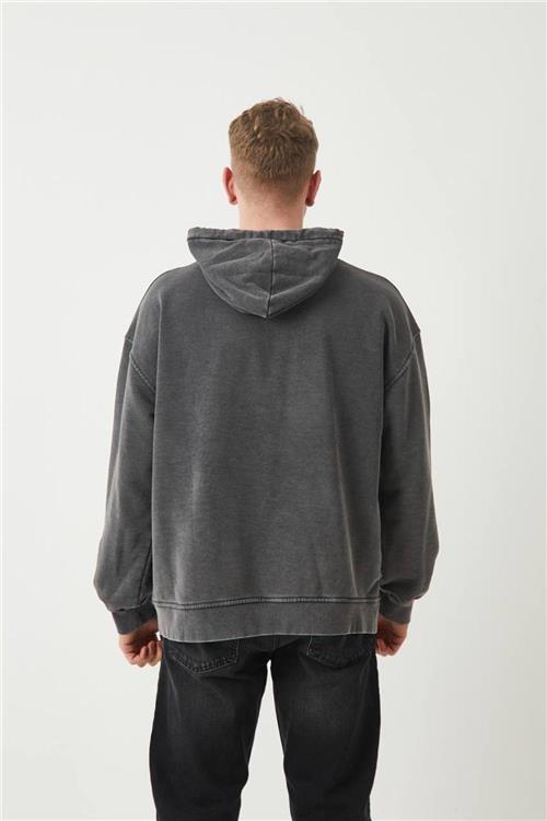 Wholesale Men Anthracite Hoodie with Kangaroo Pocket