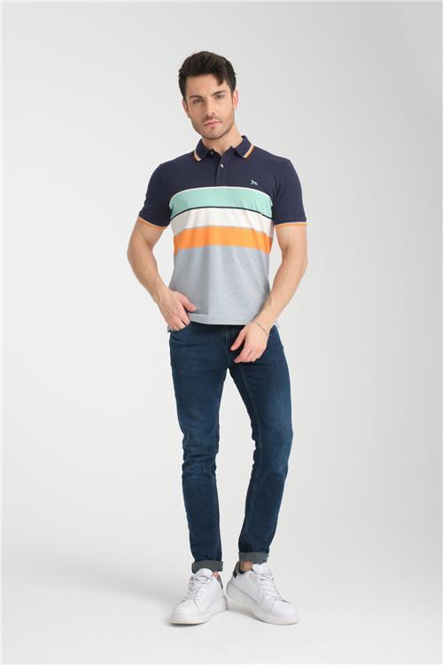 Wholesale Men Anthracite Polo T-shirt