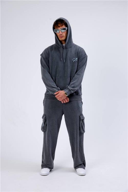 Wholesale Men Anthracite Tracksuit Set