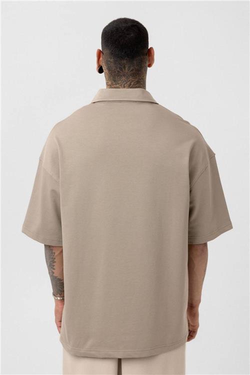 Wholesale Men Beige Oversize T-shirt