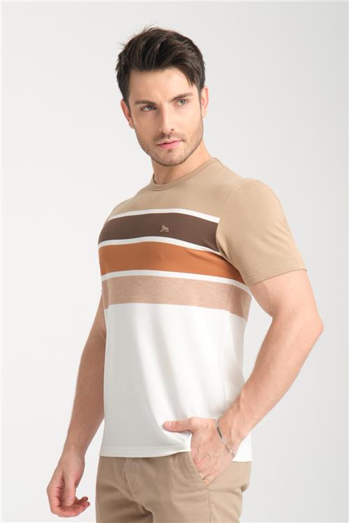 Wholesale Men Beige T-shirt