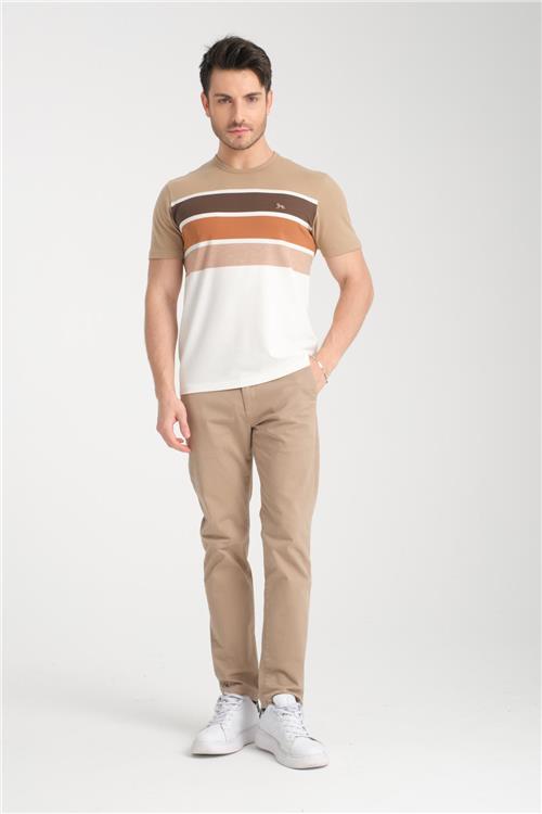 Wholesale Men Beige T-shirt