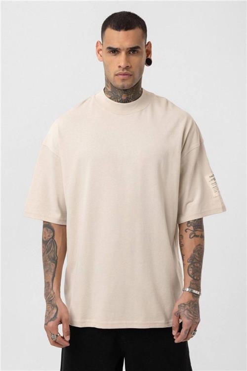 Wholesale Men Beige T-shirt
