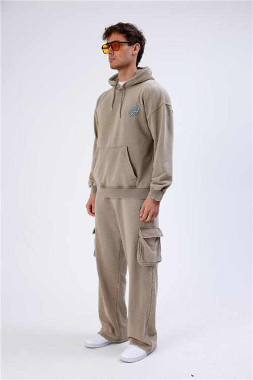 Wholesale Men Beige Tracksuit Set
