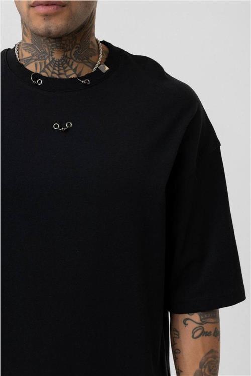 Wholesale Men Black Oversize T-shirt