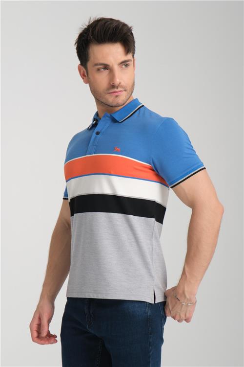 Wholesale Men Blue Polo T-shirt