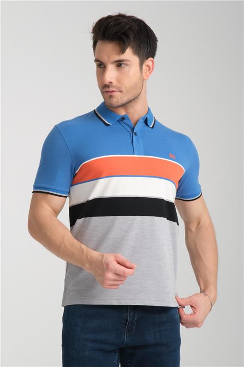 Wholesale Men Blue Polo T-shirt
