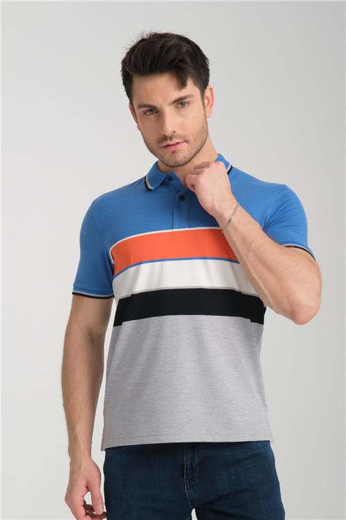 Wholesale Men Blue Polo T-shirt