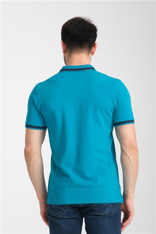 Wholesale Men Blue Polo T-shirt