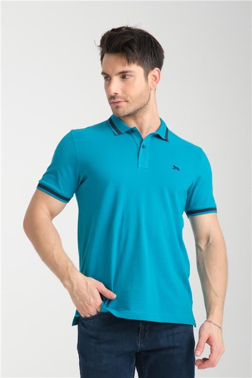 Wholesale Men Blue Polo T-shirt