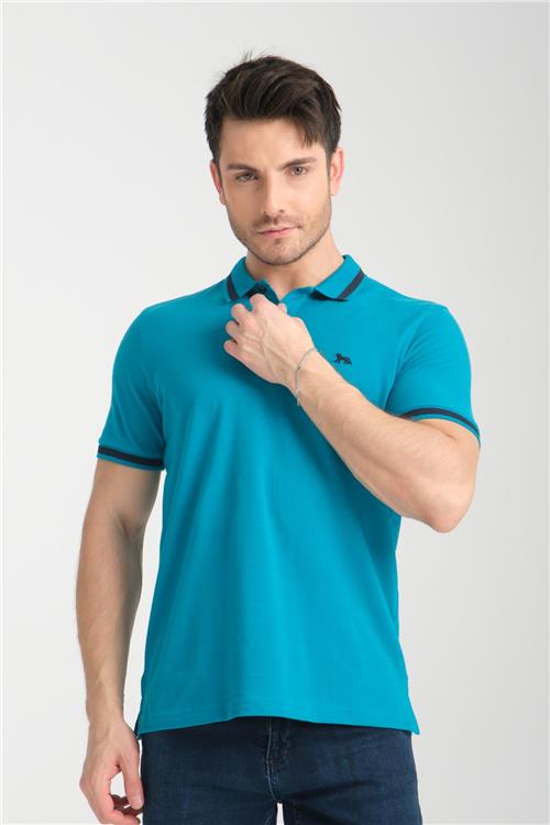 Wholesale Men Blue Polo T-shirt
