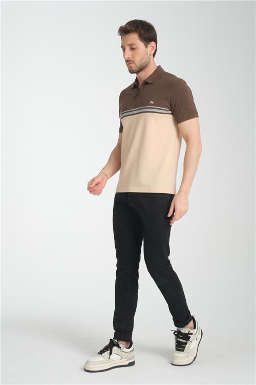 Wholesale Men Brown T-shirt