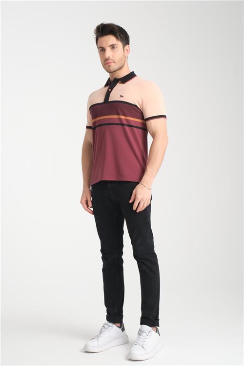 Wholesale Men Burgundy  T-shirt