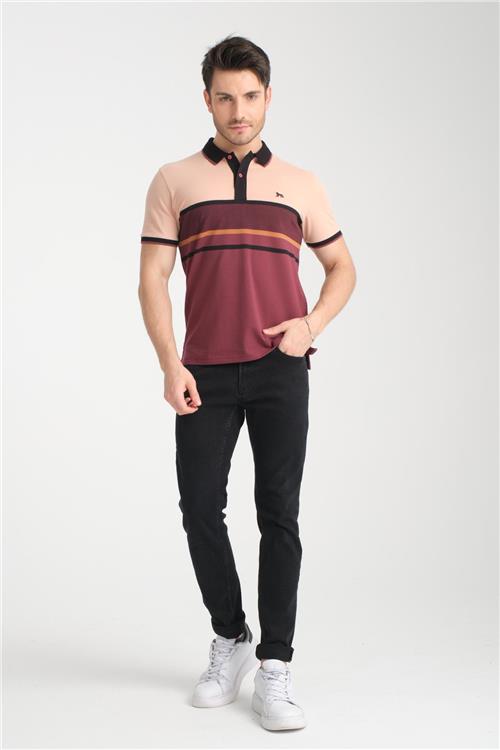 Wholesale Men Burgundy  T-shirt