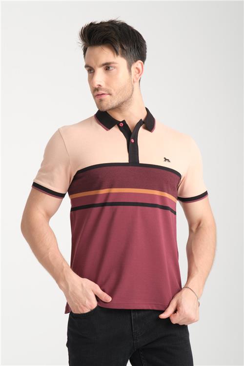 Wholesale Men Burgundy  T-shirt