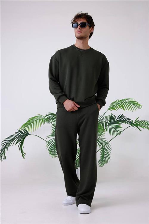 Wholesale Men Dark Green Tracksuit Set