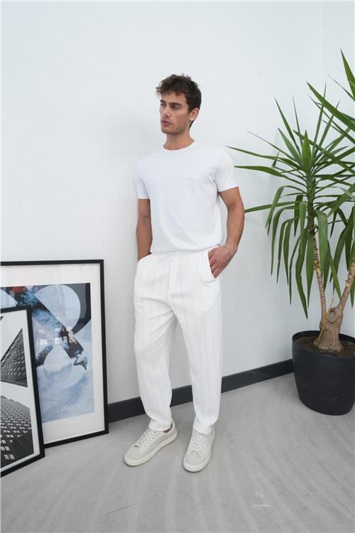 Wholesale Men Ecru Pants