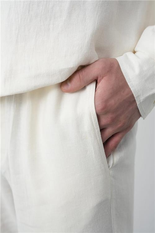 Wholesale Men Ecru Pants