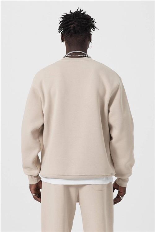 Wholesale Men Light Beige Sweatshirt