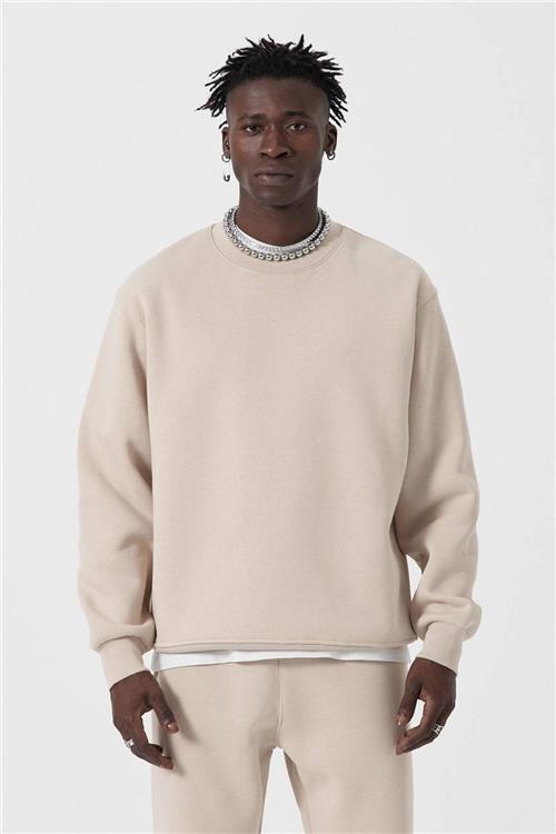 Wholesale Men Light Beige Sweatshirt