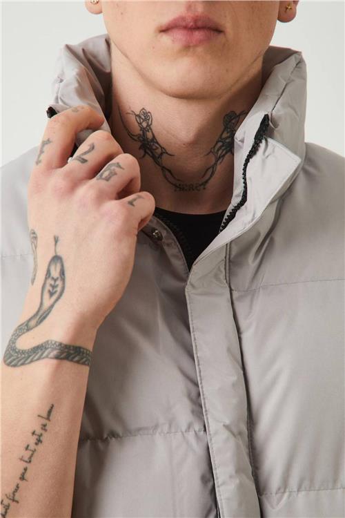 Wholesale Men Light Gray Puffer Vest