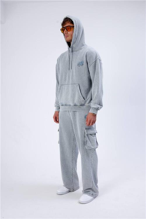 Wholesale Men Light Gray Tracksuit Set