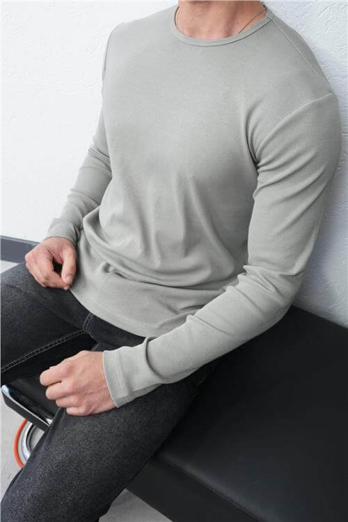 Wholesale Men Menthol Crew-Neck Sweatshirt