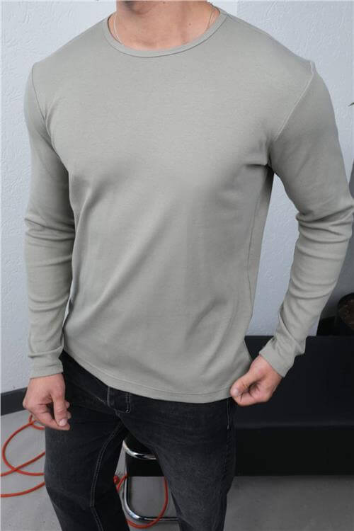 Wholesale Men Menthol Crew-Neck Sweatshirt