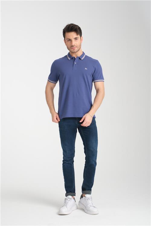 Wholesale Men Purple Polo T-shirt