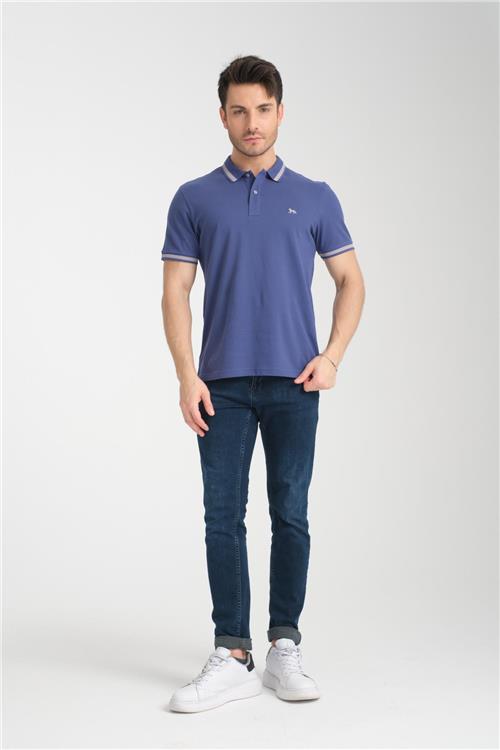 Wholesale Men Purple Polo T-shirt