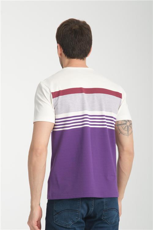 Wholesale Men Purple  T-shirt