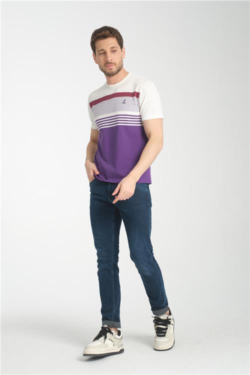 Wholesale Men Purple  T-shirt