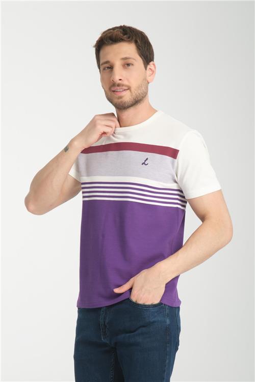 Wholesale Men Purple  T-shirt