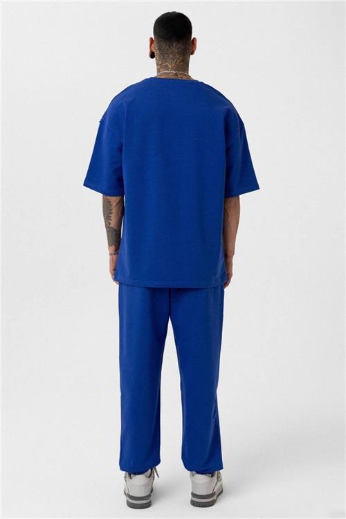 Wholesale Men Sax Blue Tracksuit