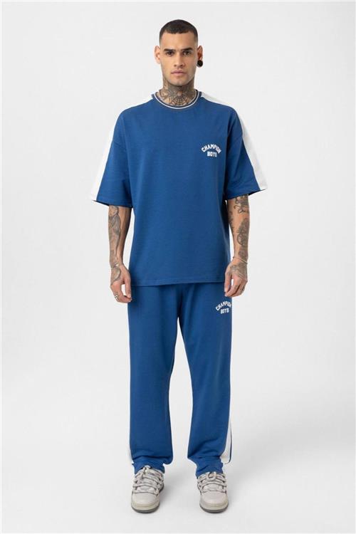 Wholesale Men Sax Blue Tracksuit