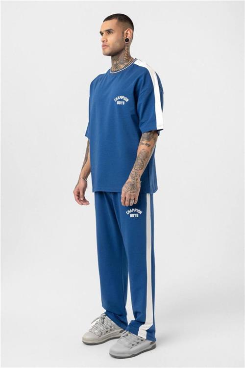 Wholesale Men Sax Blue Tracksuit