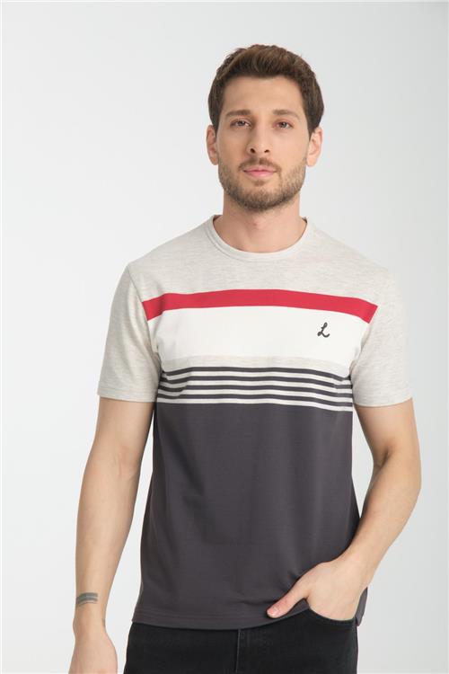 Wholesale Men Smoke Gray T-shirt